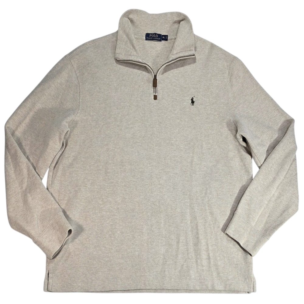 Polo Ralph Lauren Classic Fit Estate Rib 1/4 Zip Pullover Sweater • Men's (XL)